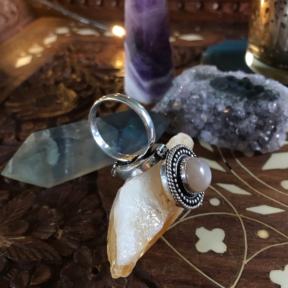 Poison / Pill Box Stash Locket Ring - Picture 5 of 7